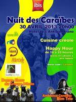 Cuisine Créole
Happy Hour de 18 à 20H
Dress Code : Caraïbes.
Dance show du Groupe Dihvin