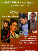 Oxow‍ : Eric Rakotoary‍, Nali Rabarison‍, Titi Razakamiadana‍ & Andry Ramamonjisoa‍ - rock blues jazzy au Fara West Faravohitra‍