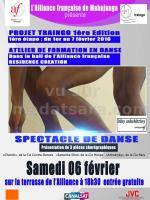 Proje Traingo 1ère édition Spectacle de danse Hall de l'Alliance Française de Mahajanga