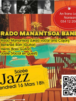 Rado Manantsoa‍ band soirée Jazz An-trano Lodge Nanisana