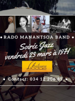 Rado Manantsoa‍ band soirée jazz An-trano Lodge Nanisana‍