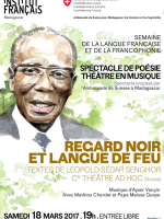 Regard noir et la langue de feu - Spéctacle de poésie théâtre en musique - IFM - Institut Français de Madagascar‍