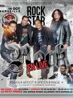 Rock star en live avec Nini KIaka, Jacquot (Green), Ken (Mage 4), Apost Salle Le Petit Prince Marseille