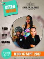 Rojo‍ , Seta‍ et Sanda Ranaivosoa‍ after work au Café de la Gare Soarano‍