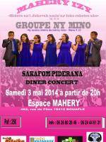 Sakafom-piderana Diner Concert avec Groupe Ny Mino à l'espace Mahery