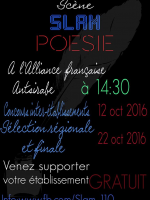 Scène Slam poésie - concours inter-établissements - Sélection régionale et finale - AF - Alliance Française d'Antsirabe‍
