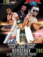Show live Romeo Jac's Rijade Souf Nono Chris à Bordeaux Le Rie de la Gallerie Tratry