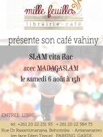 Slam vita Bacc avec Madagaslam au Mille feuilles librairie Café