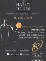 Smooth Jazz avec Samy Andriamanoro, Gérard Ratsimiseta et Clara Andriamparany au Carlton Anosy - Happy hours
