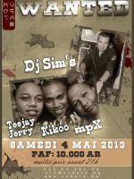Soirée Wanted avec DJ Sim's, Teejay Jerry, Kikoo, mpX au Kudéta