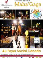 Spectacle de cirque Maha'Gaga Foyer Social Canada Toamasina