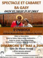 Spectacle et cabaret Ba Gasy Kalon'ny fahiny sy ny omaly avec R'Imbosa‍ - Salle de danse Vezien Toulouse