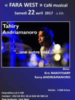 Tahiry Andriamanoro‍ avec Eric Rakotoary‍ & Samy Andriamanoro‍ au Fara West Faravohitra‍ café musical