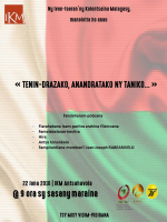 Tenin-drazako, anandratako ny taniko - IKM Antsahavola