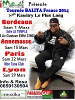 Tournée Balita France 2014 à Paris avec Kawitry le plus long