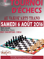 Tournoi d'echecs au Vakok'Arts Trano