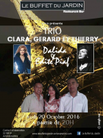 Trio Clara, Gérard & Thierry - Buffet du Jardin Antaninarenina‍ - Dalida et Edith Piaf