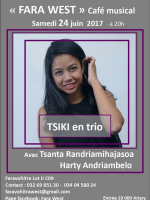 Tsiki‍ en trio au Fara West Faravohitra‍ café musical