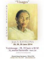 Visages - Atelier expo Jean A Ravelona à Paris 11ème