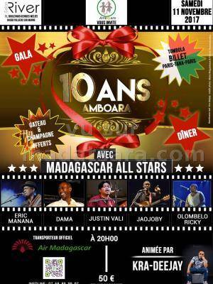 10 ans amboara avec Madagascar All Stars Salon River Villiers sur Marne