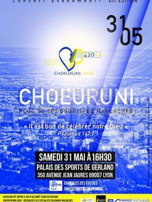 13ème édition - Choeur Uni plus de 500 choristes malagasy au Palais des Sports de Gerland à Lyon