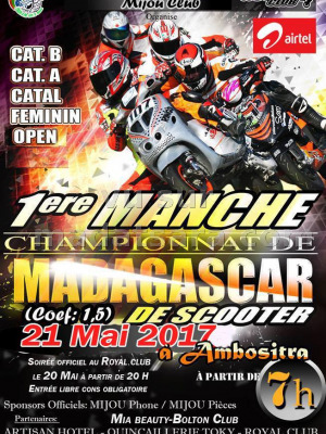 1ère manche championnat de Madagascar de scooter Ambositra