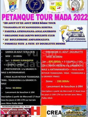 Pétanque tour Mada 2022 - Boulodrome Ampasimazava
