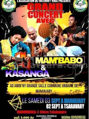 Grand Concert avec Mam'Babo, Kasanga - Commune Urbaine Mananjary