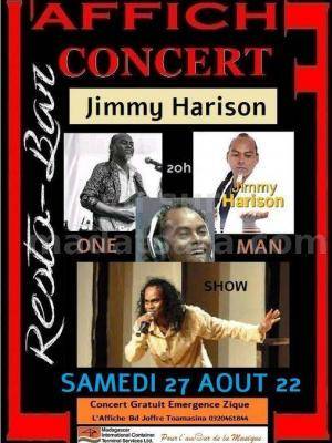 Jimmy Harison - Showcase - One man/woman show - Affiche Resto Bar Toamasina