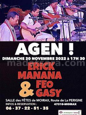 Erick manana , Feo Gasy - Concert - Salle des fêtes de Moirax