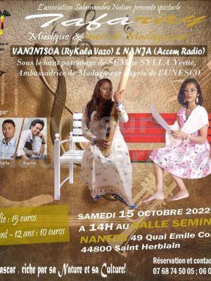 Vanintsoa , Nanja Razafindrakoto - Spectacle Tafaray - Salle Séminaire Saint-Herblain