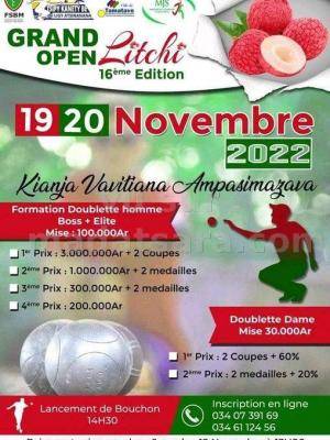 Grand open Litchi 16è édition - Sport / Pétanque Kianja Vavitiana Ampasimazava
