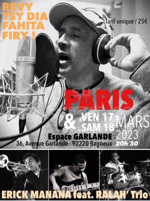 Erick manana feat Ralah'Trio - Concert Espace Garlande Bagneux
