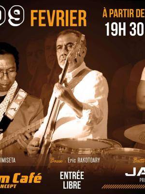 Gérard Ratsimiseta , Eric Rakotoary , Mihaja Rakotoarisoa Concert Custom Café