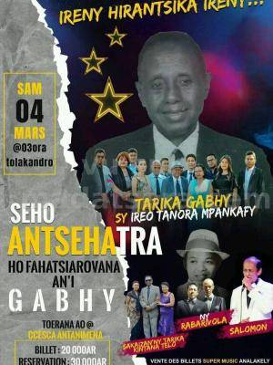 Seho an-tsehatra ho fahatsiarovana an'i Gabhy, Salomon , Ny Rabarivola, Sakaizan'ny Tarika Kintana Telo - Concert CCESCA Antanimena