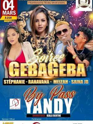 Diner/Soirée dansant(e) Gebageba - Meizah , Stéphanie, rahavana , SainaJB - Yandy By Pass