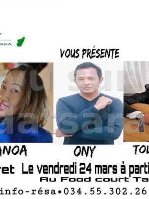 Yrinaf Boutska , Manoa , Ony , Tolotra , Douglas - Cabaret Food Court Aerovillage Talatamaty