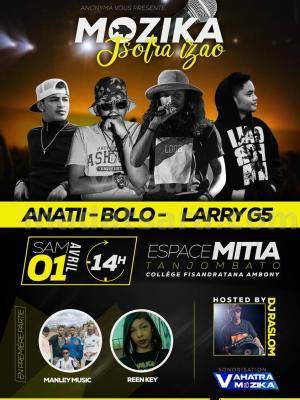 Mozika tsotra izao - Anatii , Bolo , Larry G5 - Showcase - Espace Mitia Tanjombato