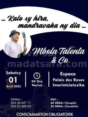Mbola Talenta Kalo sy hira mandravaka ny dia... Concert Palais des Roses Imerintsiatosika