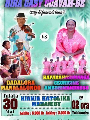 Hira gasy goavam-be - Dadalora Manalalondo vs Rafarahasimanga Georgine Ambohimandroso - Kianja Katolika Mahajeby