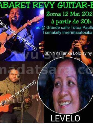 Cabaret revy guitar-be Levelo , Benny , Bebey , Nini Kolibera - Grande Salle Totoa Paullette Tsenakely Imerintsiatosika