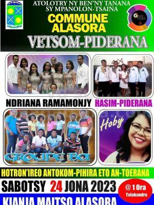Vetsom-piderana - Ndriana ramamonjy , Hasimpiderana , Groupe Ba Malala , Hoby - Concert Kianja Maitso Alasora