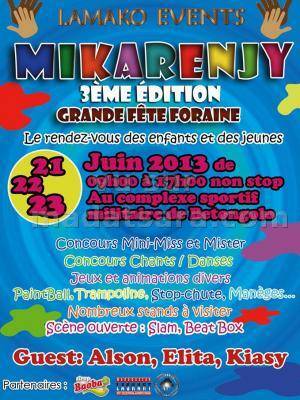De 9h à 17h non stop
Concours Mini-Miss et Mister
Concours Chants / Danses
jeux et animations di