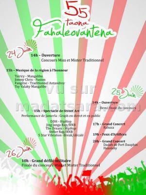 55 Taona fahaleovantena à Fort-Dauphin - concerts, feux d'artifices, Street art, défilé militaire