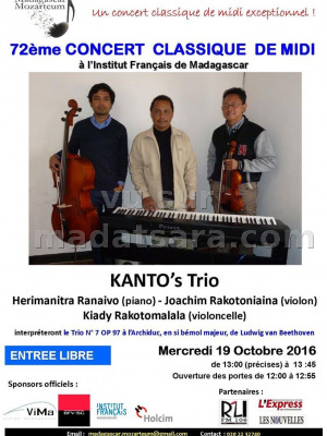 72è concert classique de Midi avec Kanto's Trio - IFM - Institut Français de Madagascar‍