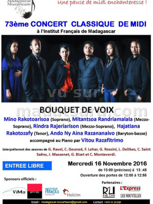73ème concert classique de Midi - IFM - Institut Français de Madagascar‍ - bouquet de voix