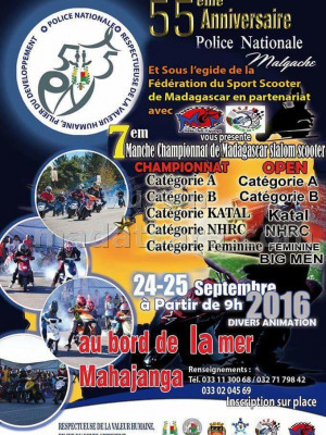 7ème Championnat de Madagascar Slalom scooter - Bord de la mer Mahajanga