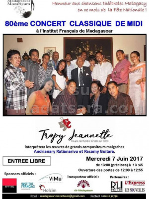 80ème concert classique de midi - IFM - Institut Français de Madagascar‍ avec Tropy Jeannette