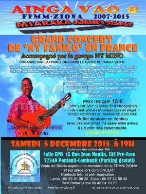 Ainga vao 8 - FPMM-Ziona Grand concert de Ny Fanilo en France à la salle EPB Pontault-Combault