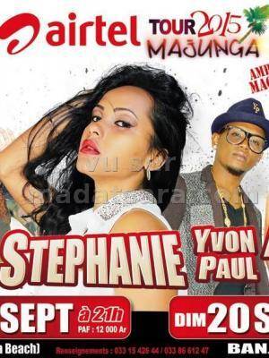 Airtel Tour 2015 Majunga avec Eodie, Stéhanie, Yvon Paul et Arnaah au new Sun City et Banja Toalaza